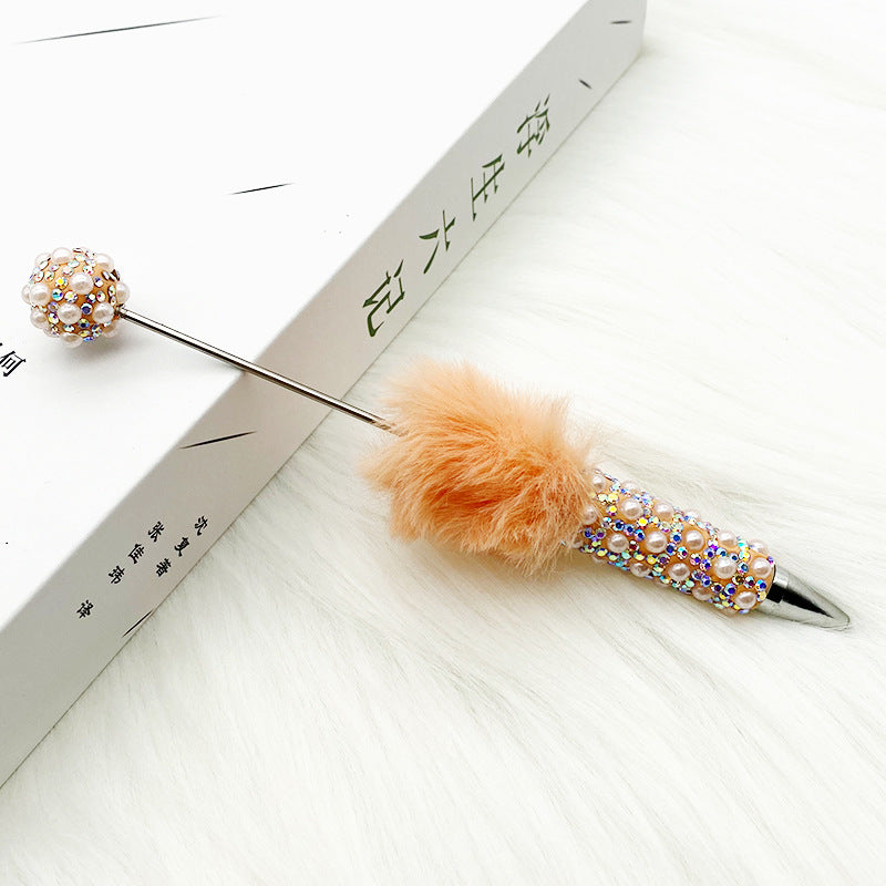 Wholesale wholesale beadable pens DIY pearl full diamond ball pen